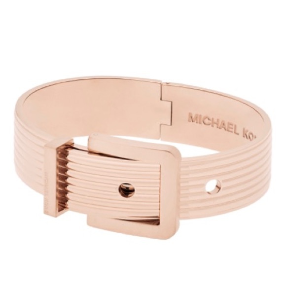 Michael Kors Jewelry - Authentic MK rose gold tone ribbed belt bracelet